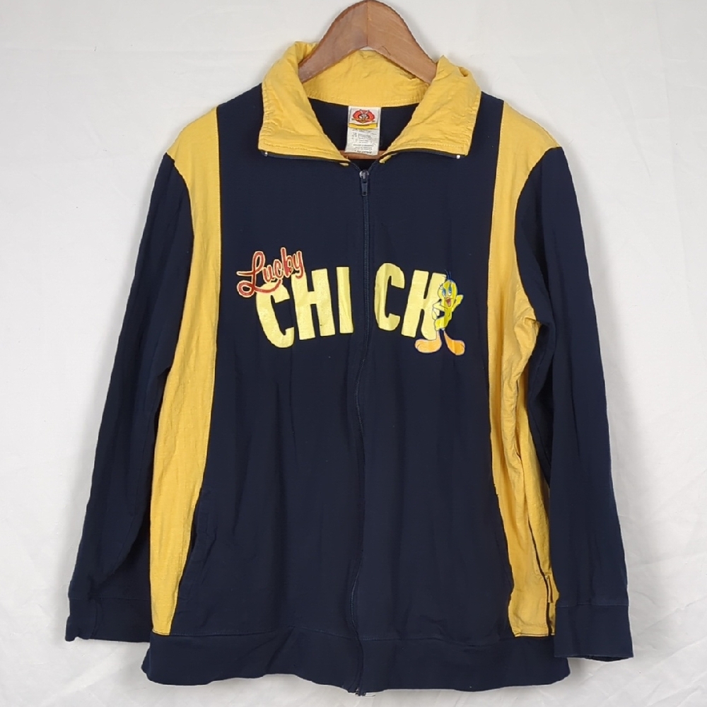 LOONEY TUNES Tweety Bird Space Jam Varsity Lady Chick Jacket